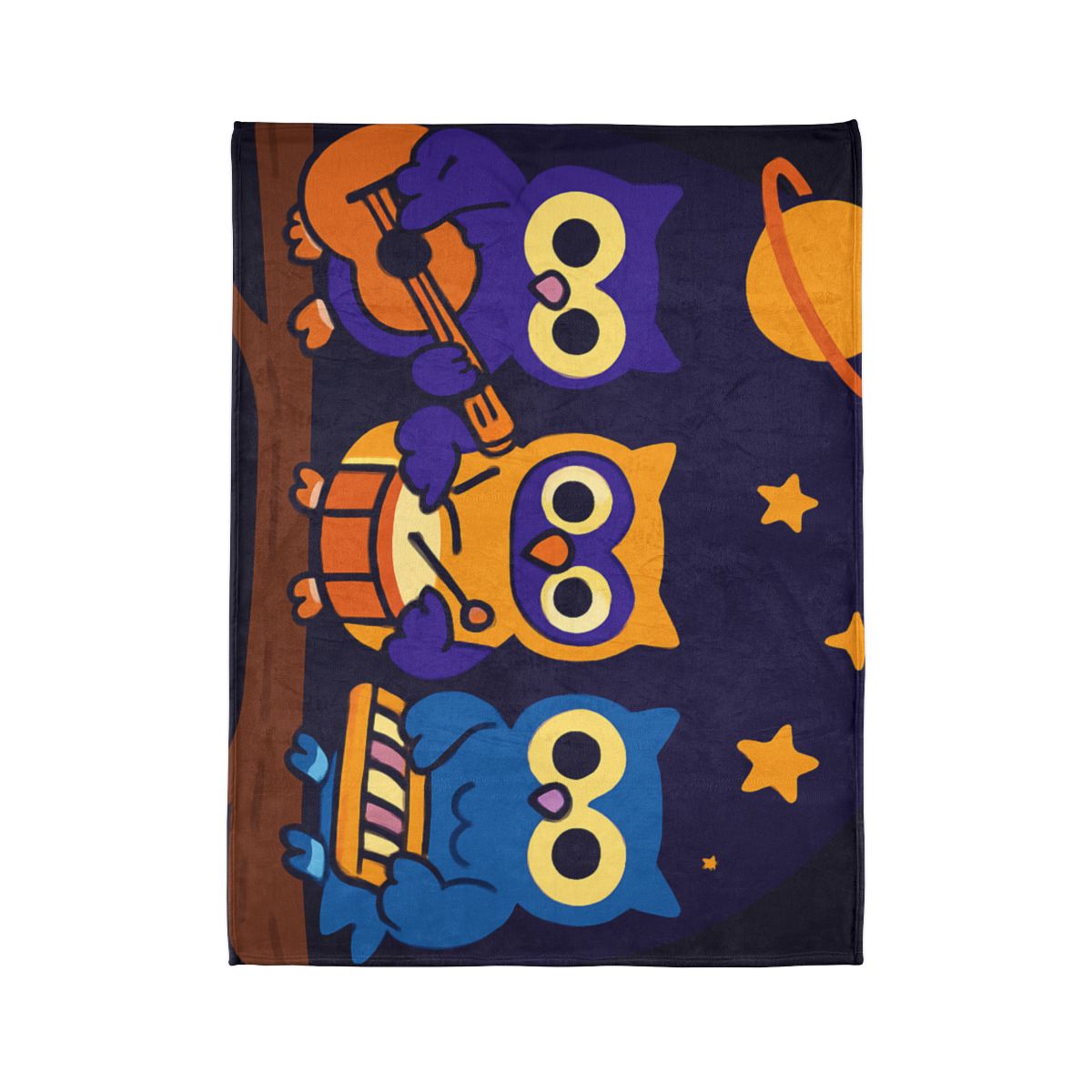 Star Song Owl Band stylish throw blankets