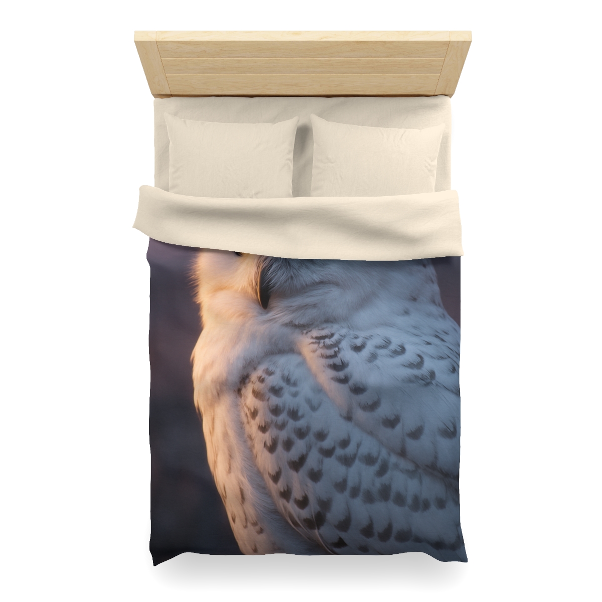 Twilight Watcher Snowy Owl personalized bedding duvets