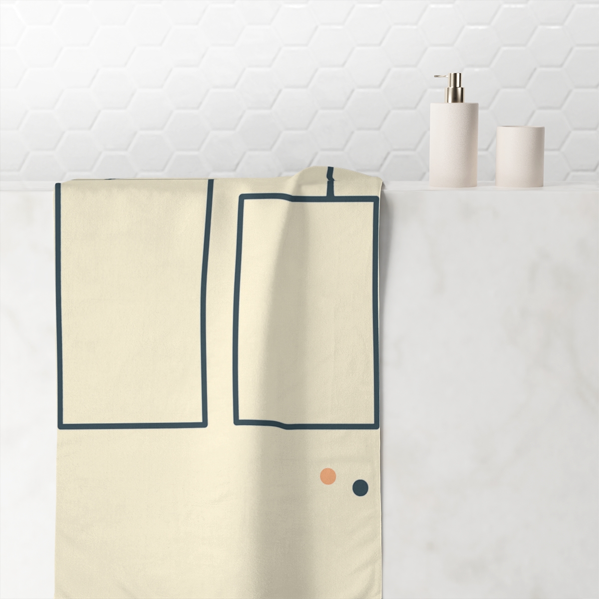 Twin Rectangles With Tidal Arc comfortable face towels