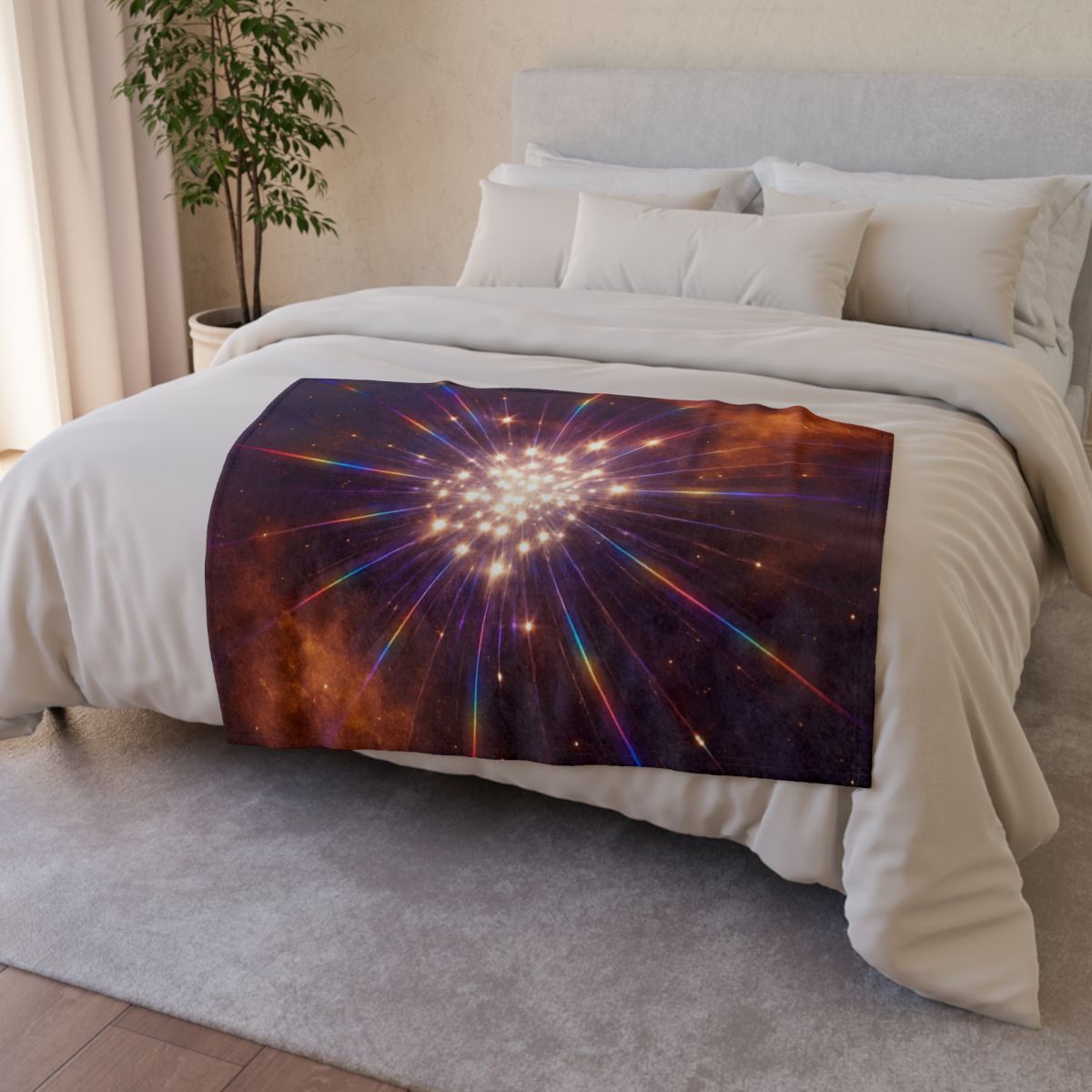 Starburst Cluster Mosaic designer printed blankets