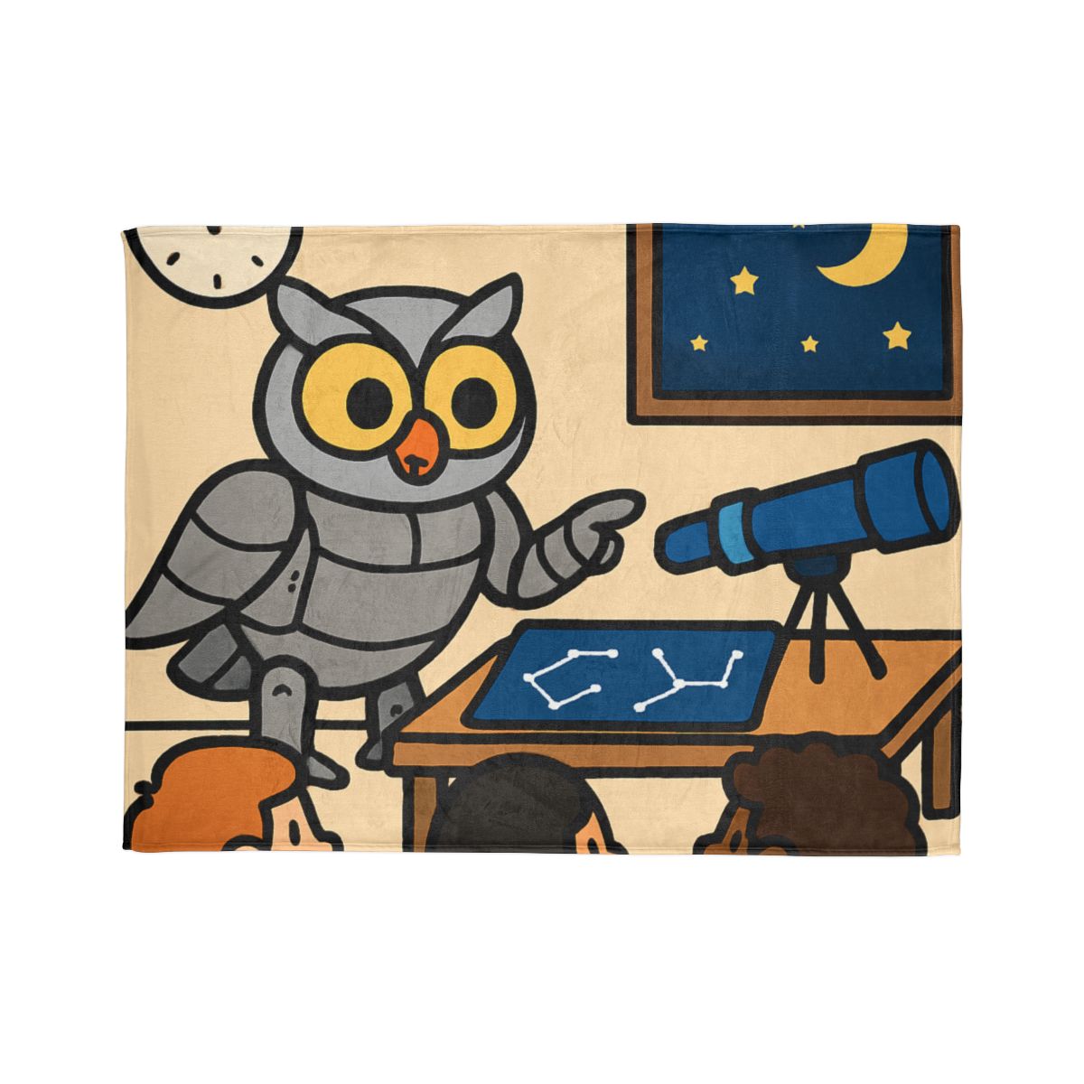 Robot Owl Telescope Workshop warm winter blankets