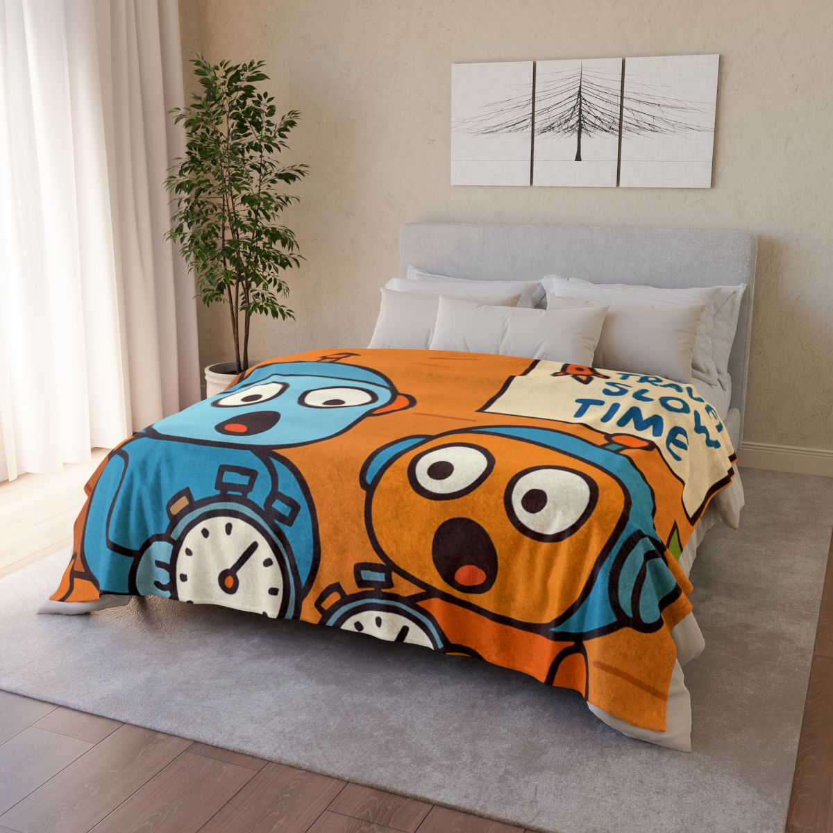 Time Dilation Treehouse Twins personalized cozy blankets