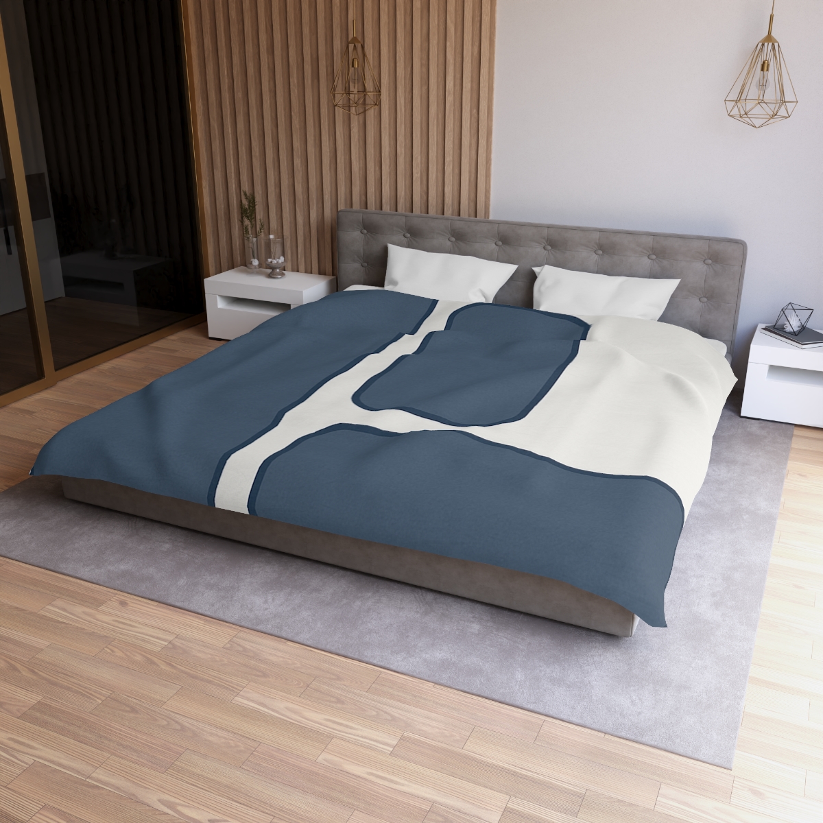 Balanced Triad Of Rounded Rectangles custom duvets