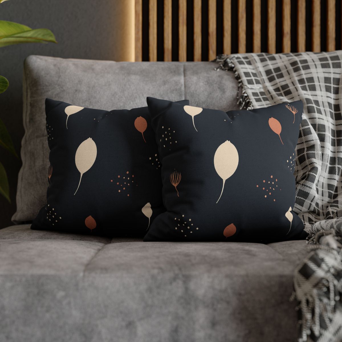Seed Pod Constellation Scatter designer print pillow cases