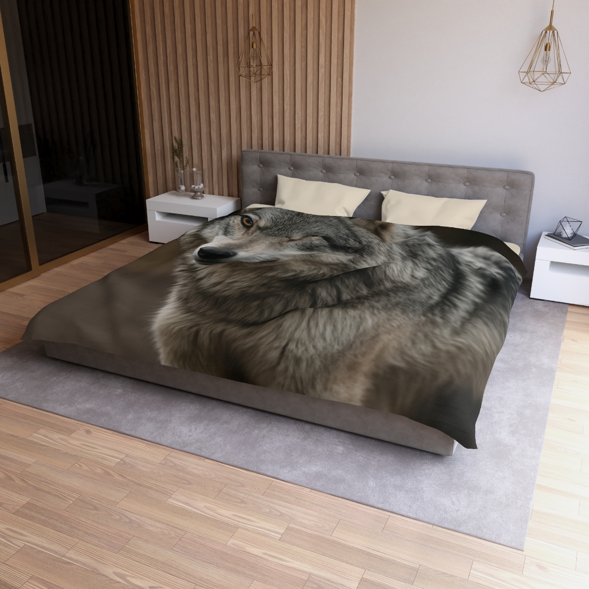 Silver Gaze Gray Wolf duvets for gifts