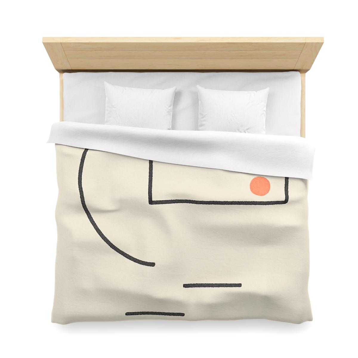 Offset Frame With Leaning Arc personalized bedding duvets