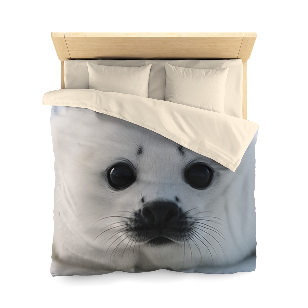Snow Dream Harp Seal Pup unique patterned duvets