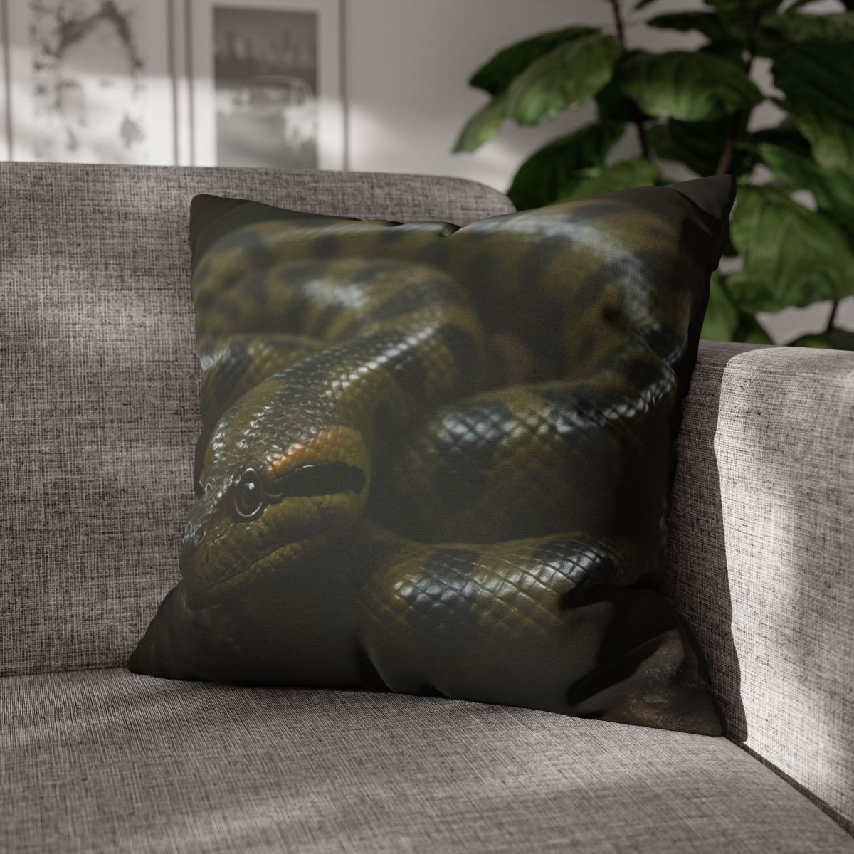 Shadow Coil Green Anaconda comfortable bedding pillow covers