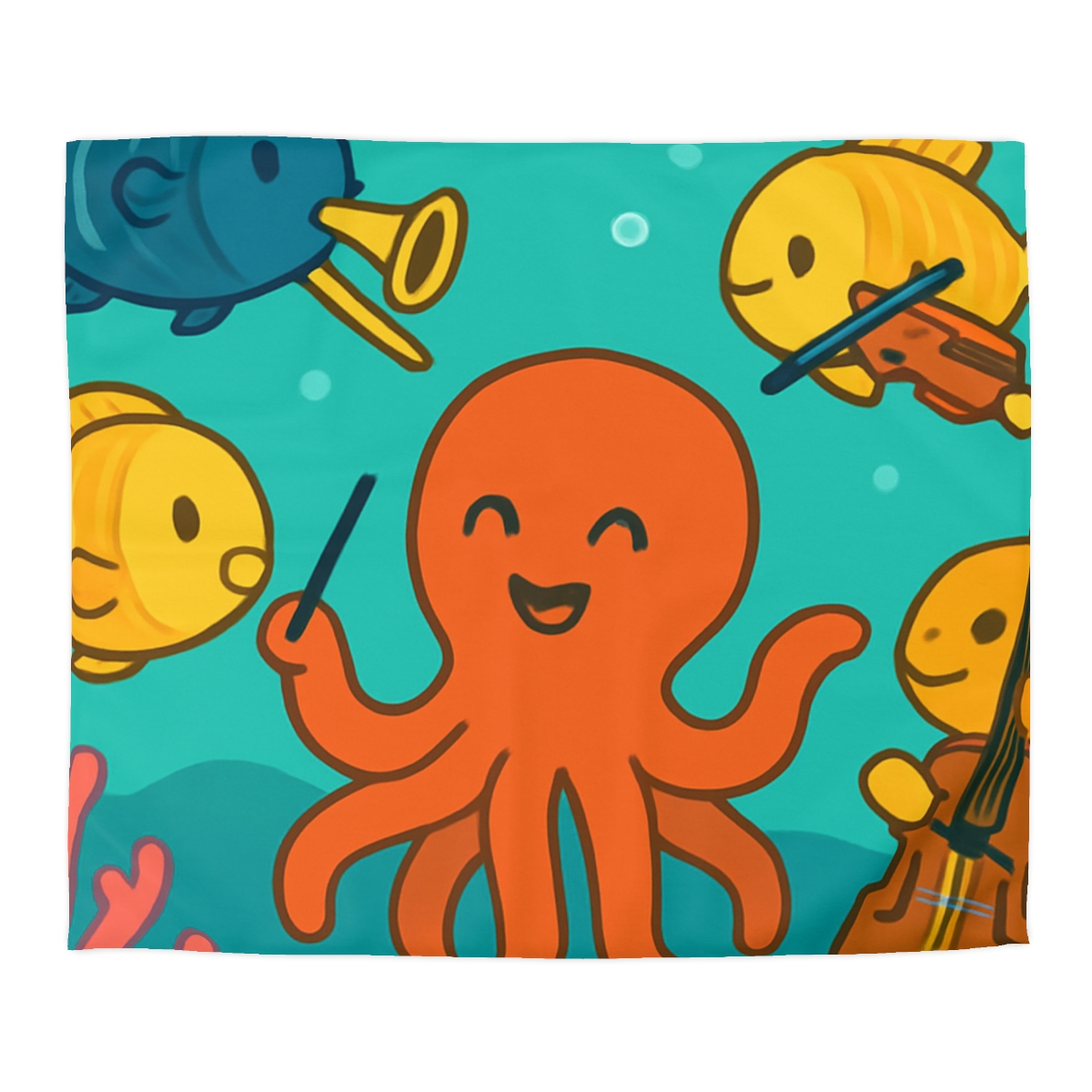 Coral Reef Orchestra designer printed duvets