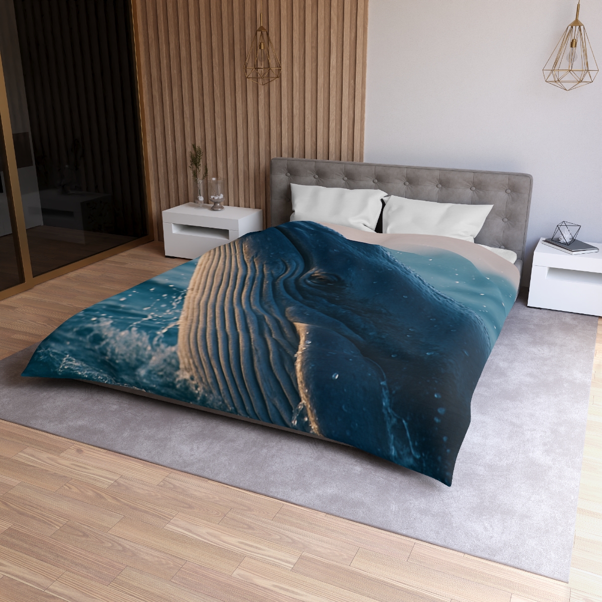 Ocean Song Blue Whale soft comforter duvets