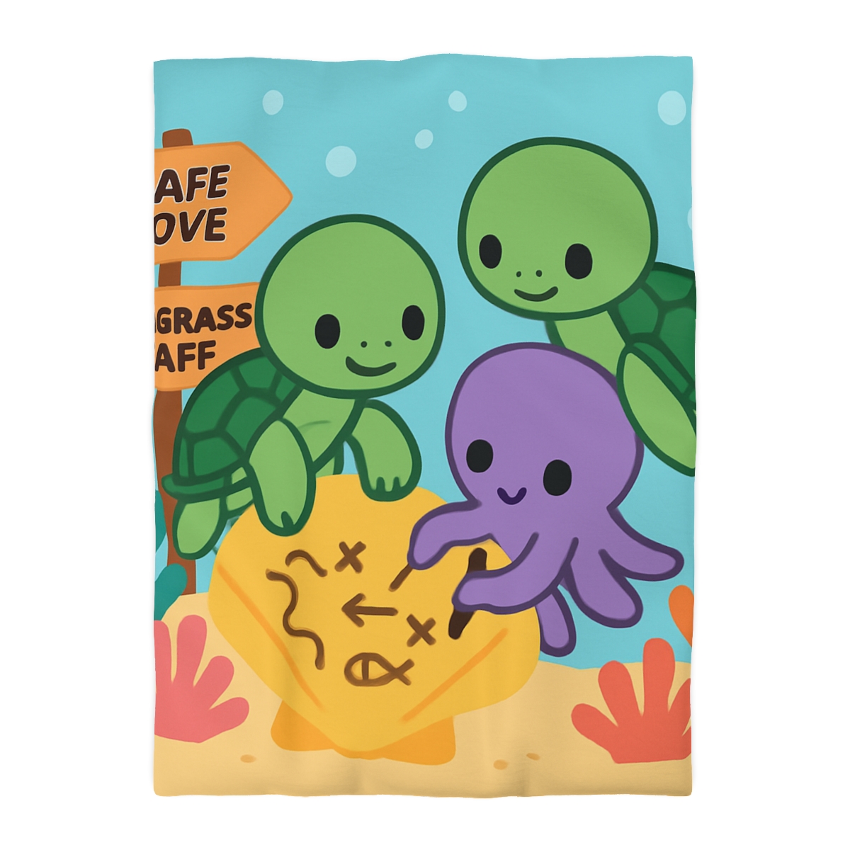 Coral Reef Map Makers trendy bedroom duvets