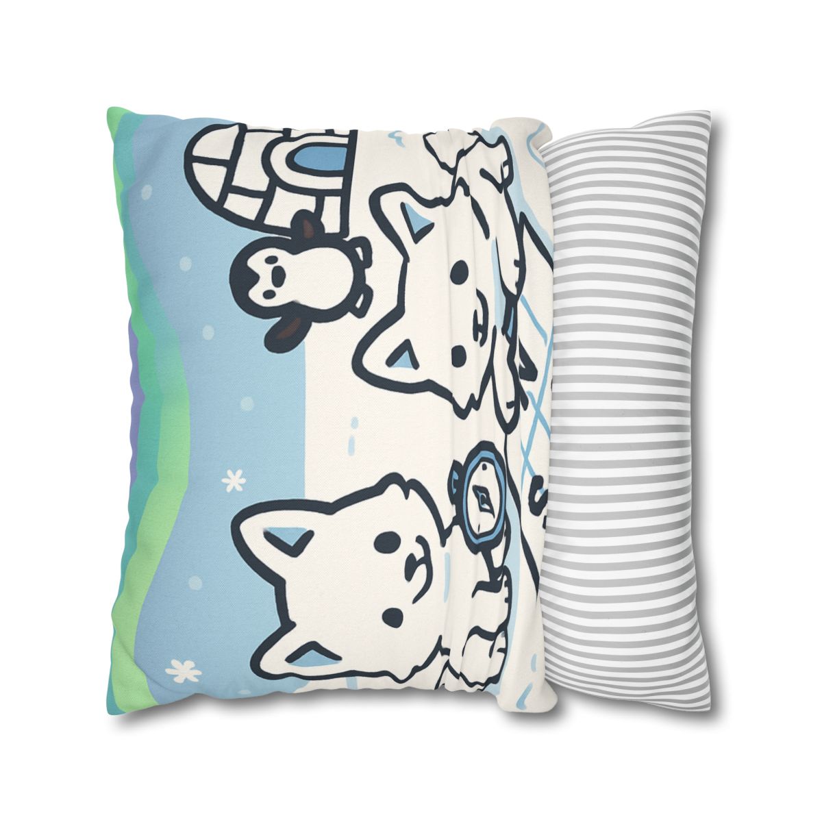 Polar Aurora Map Makers trendy patterned pillow cases