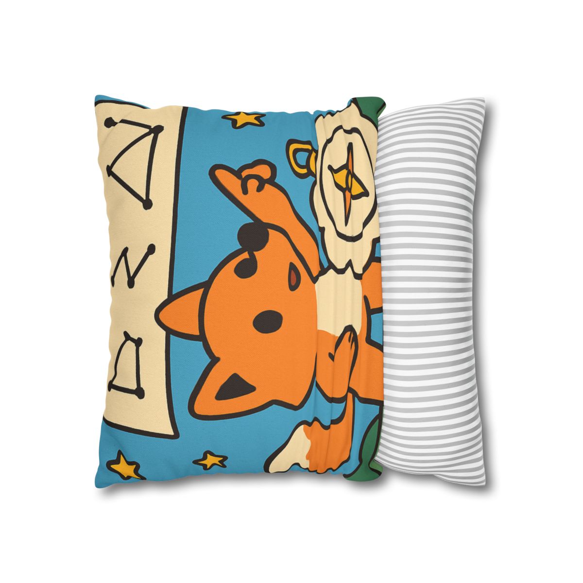 Sky Map Fox And The Cloud Compass designer print pillow cases