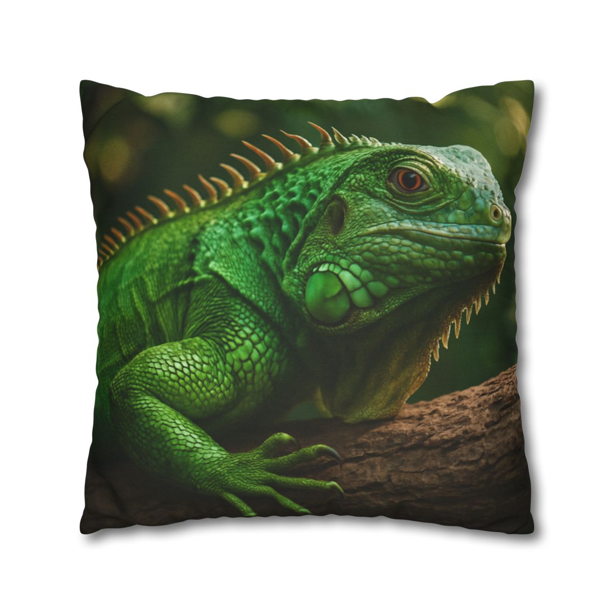 Emerald Gaze Green Iguana custom pillow cases