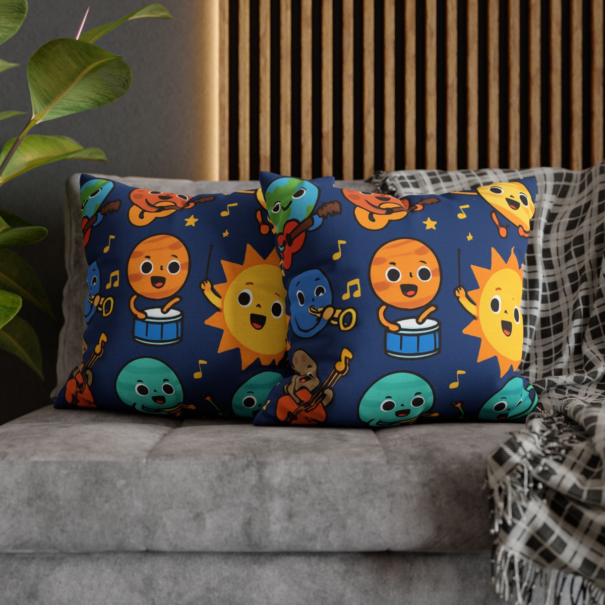 Planetary Music Band designer print pillow cases