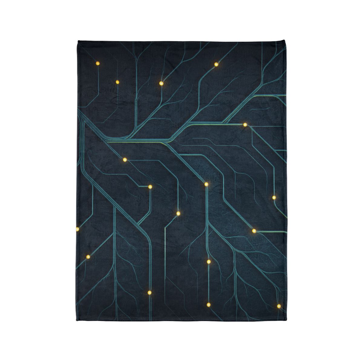 Leaf Vein Circuit Filigree personalized cozy blankets