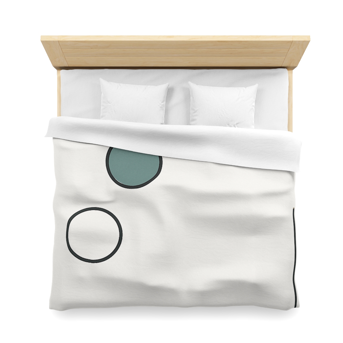 Triad Circles With Corner Frame Pause unique patterned duvets