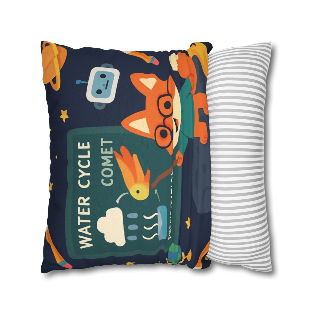 Comet Classroom With Professor Fox soft cotton pillow cases