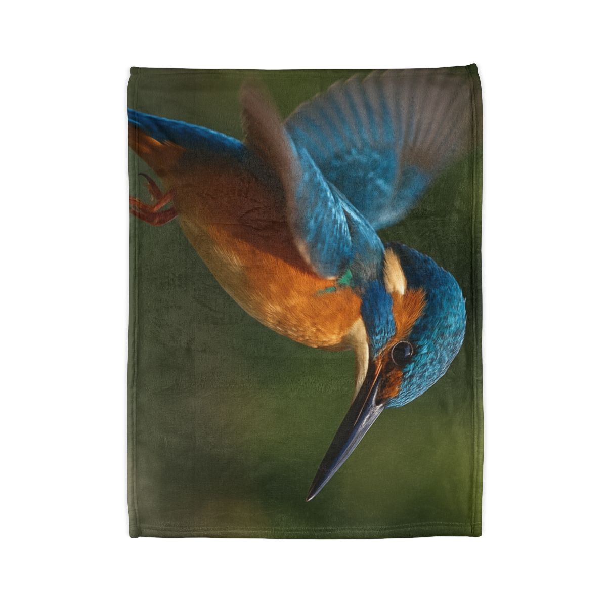 Kingfisher Sapphire Dive stylish throw blankets