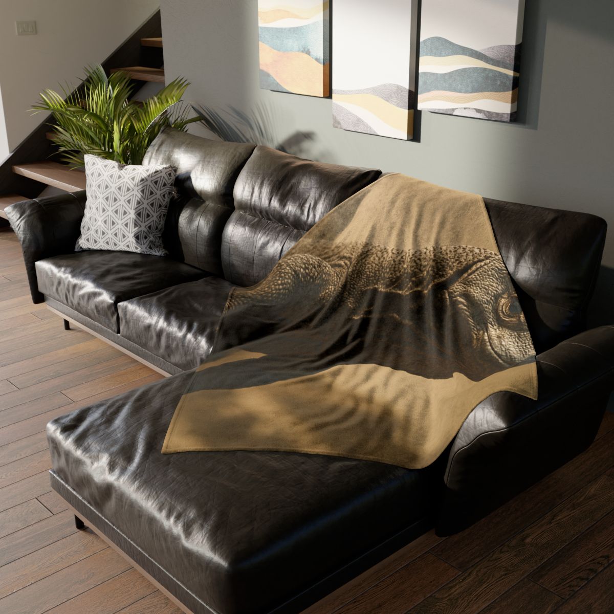 Ancient Sentinel Komodo Dragon designer printed blankets