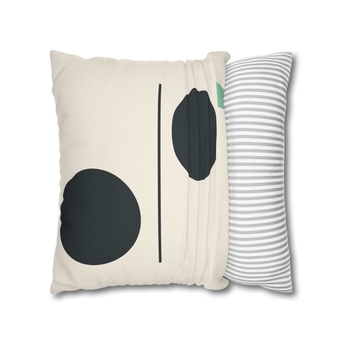 Offset Circle Bar Pairing designer print pillow cases