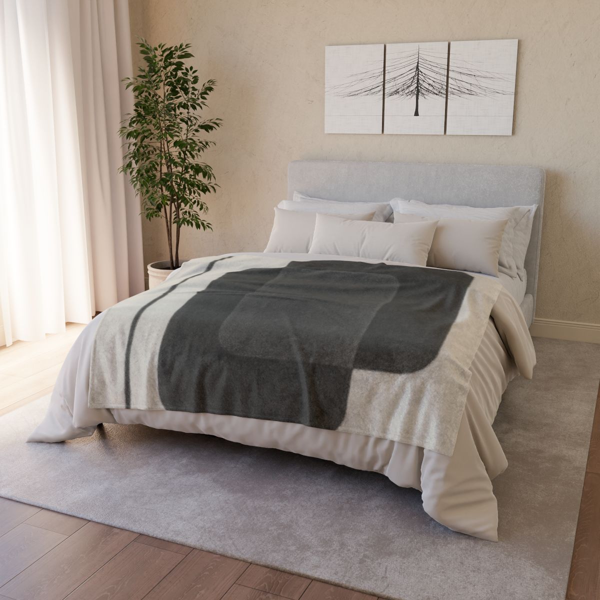 Offset Rectangle Harmony decorative home blankets