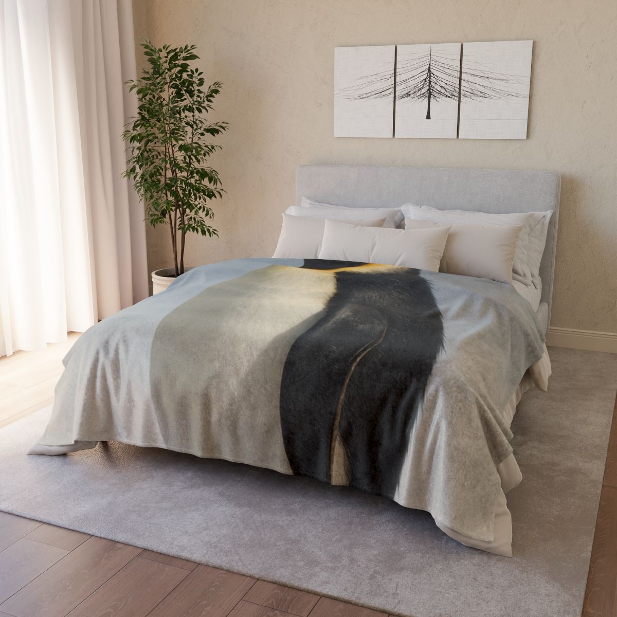 Glacier Gleam Emperor Penguin decorative home blankets