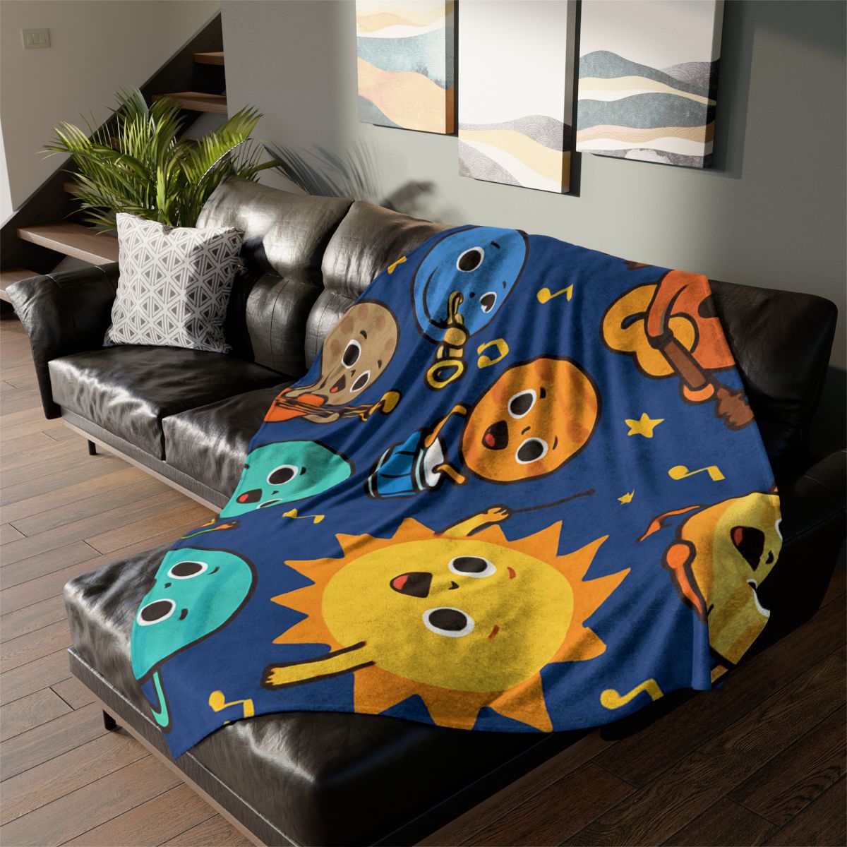 Planetary Music Band soft fleece blankets