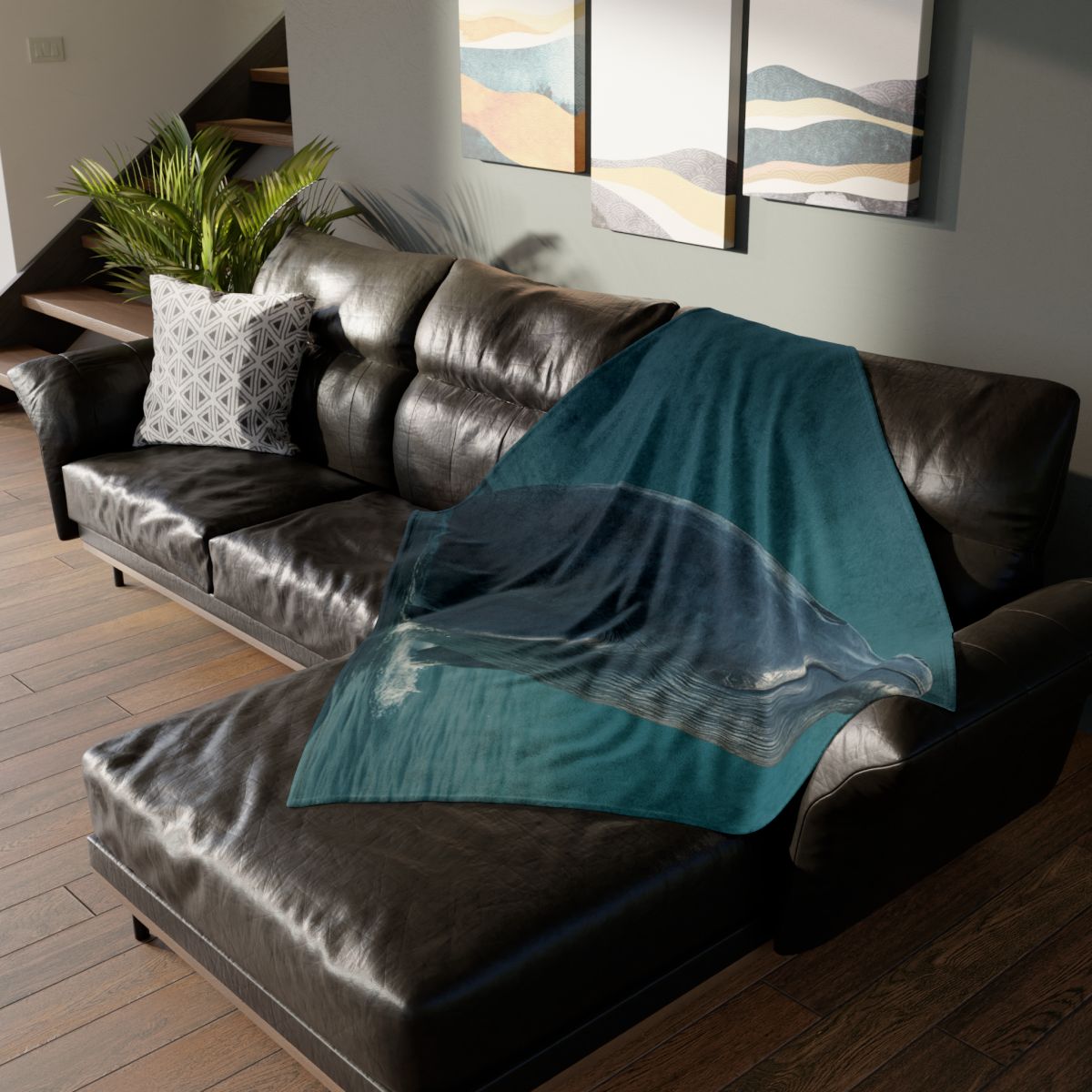 Ocean Song Blue Whale soft fleece blankets