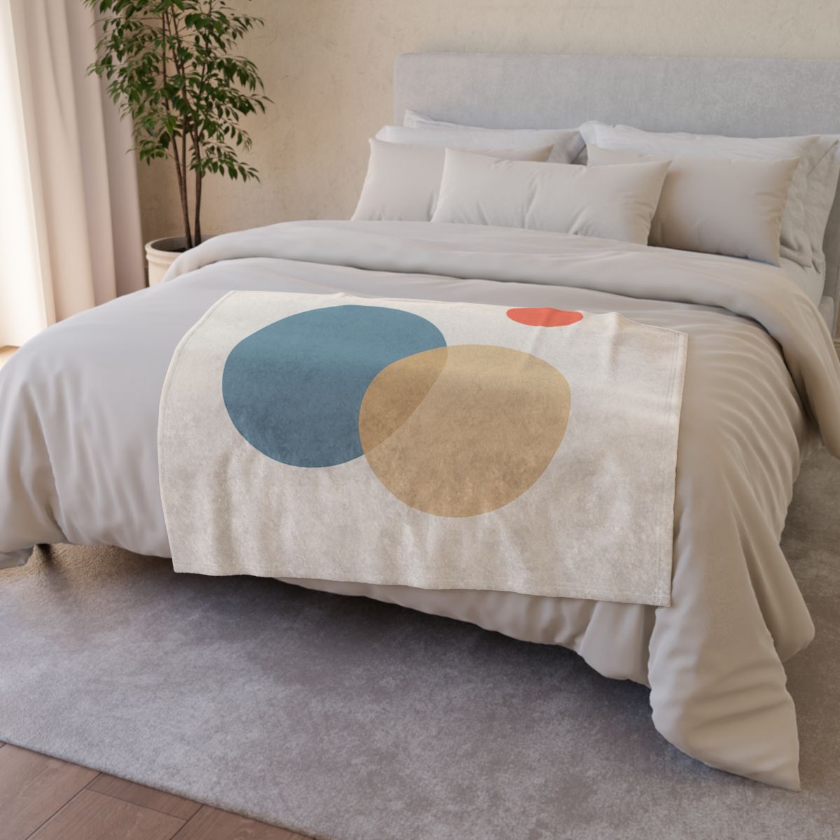 Three Circles With Quiet Overlap designer printed blankets
