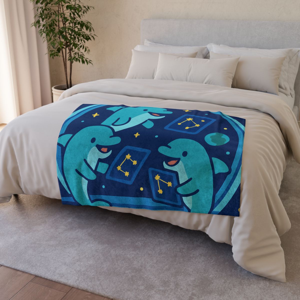 Cosmic Dolphin Classroom designer printed blankets