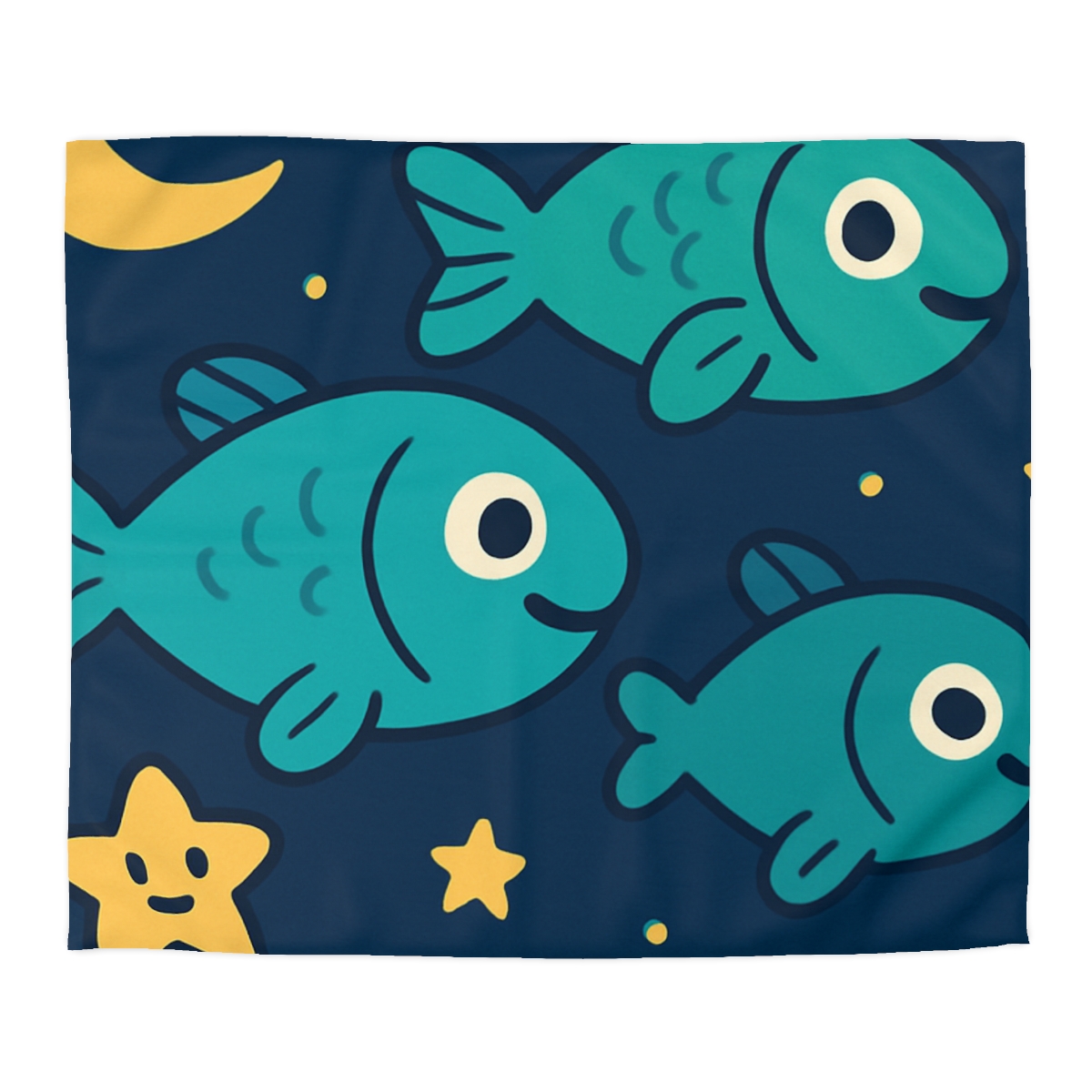 Starry Space Fish School unique patterned duvets