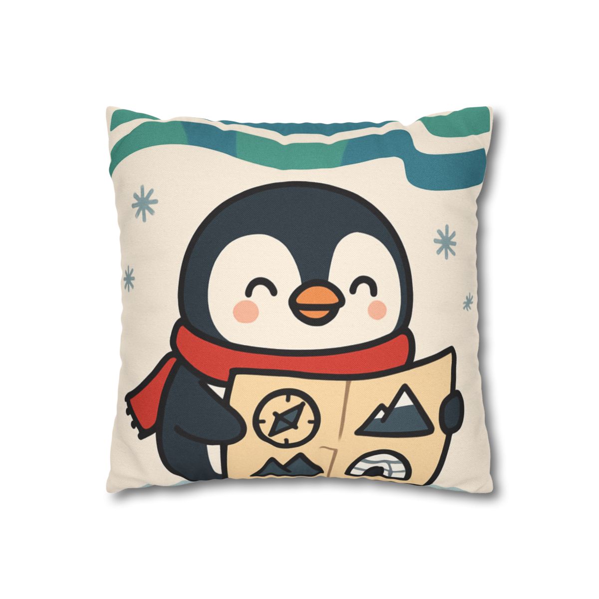 Polar Lights Penguin Map Quest comfortable bedding pillow covers