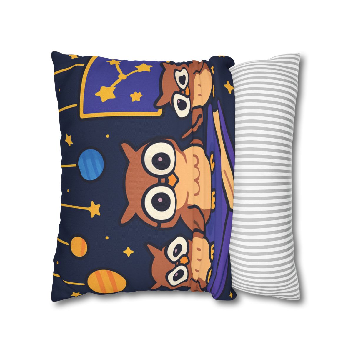 Galaxy Library Of The Wise Owls trendy patterned pillow cases
