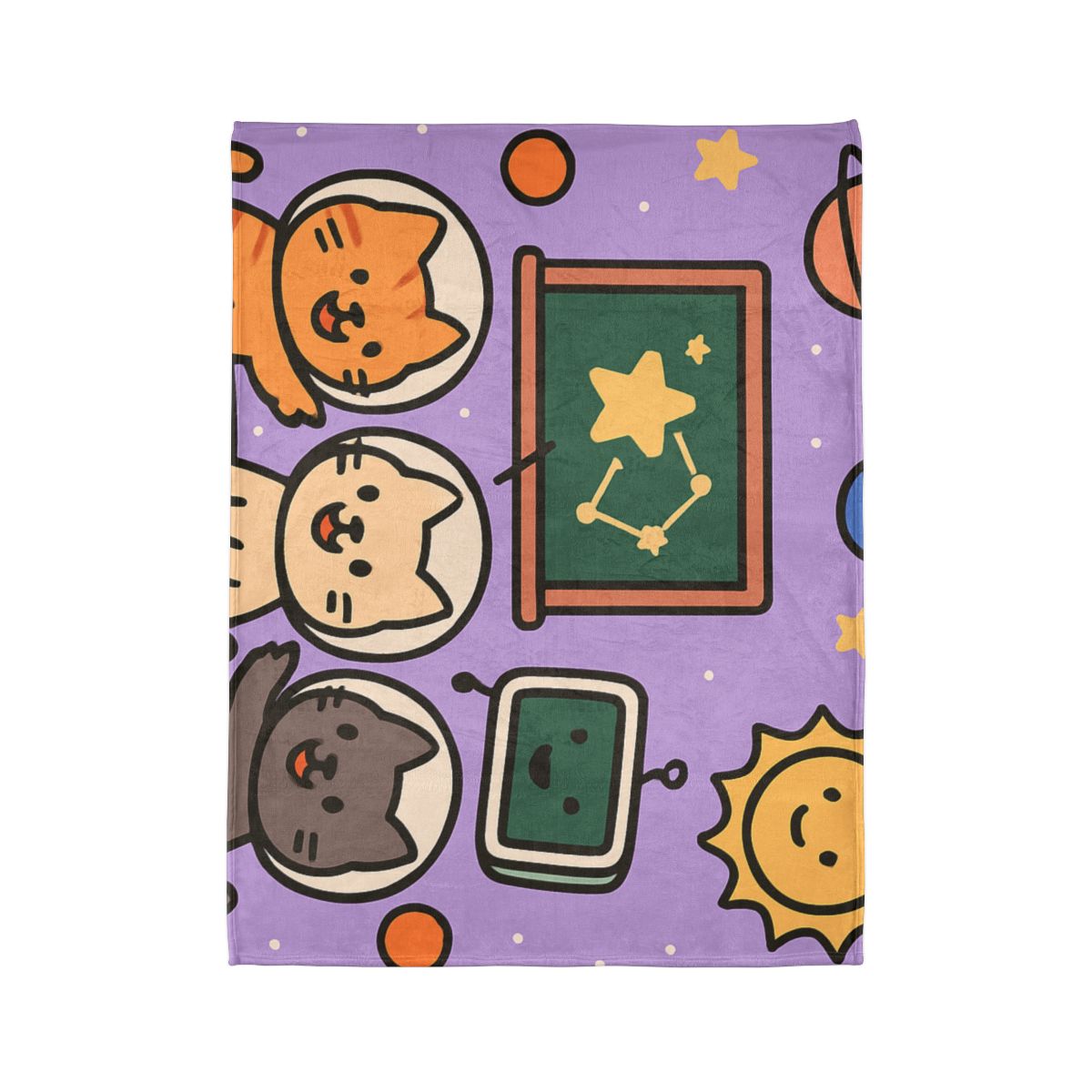 Space School Astronaut Cats designer printed blankets