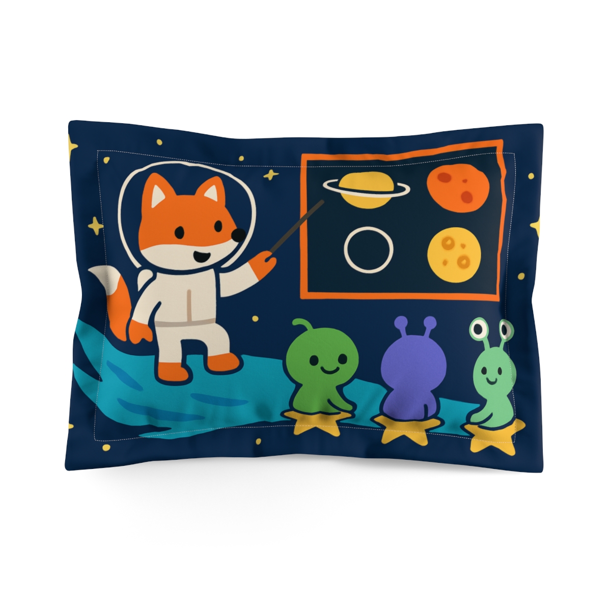 Comet Classroom With Astro Fox custom pillows