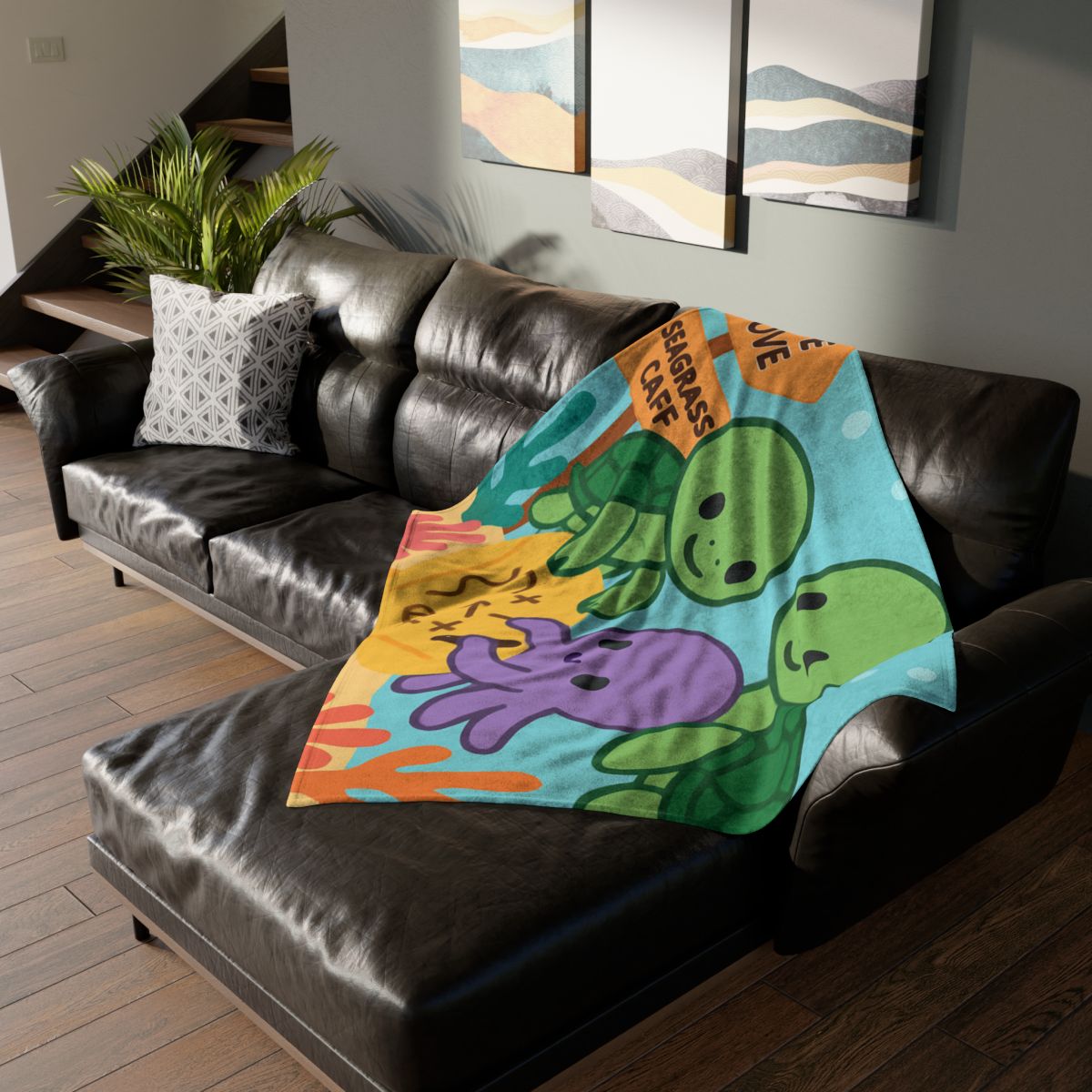 Coral Reef Map Makers unique gift blanketscustom blankets