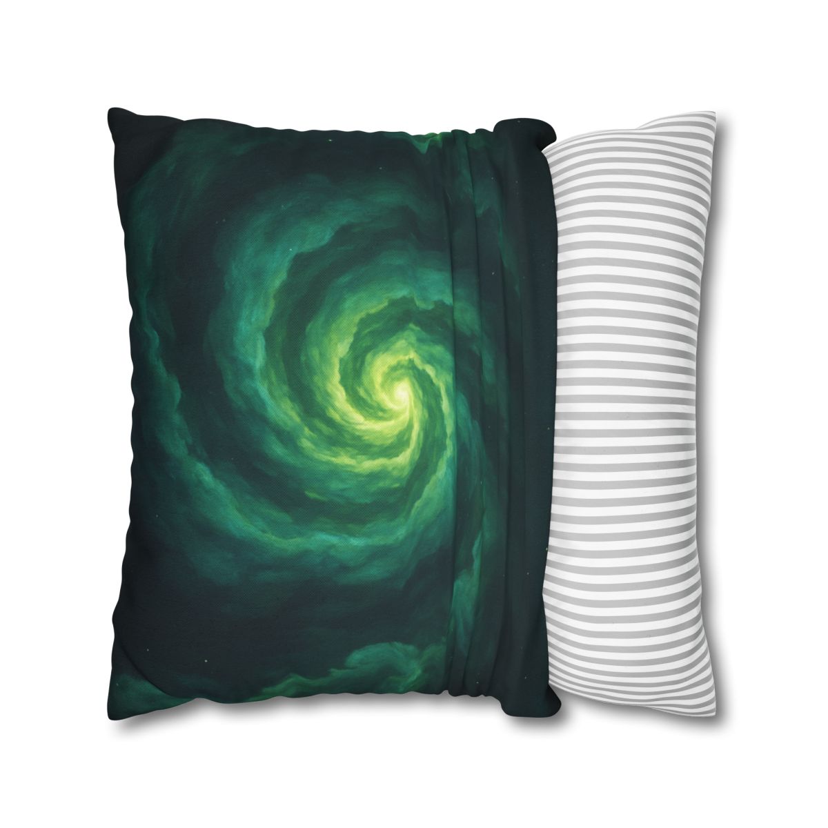 Verdant Nebula Swirl soft cotton pillow cases