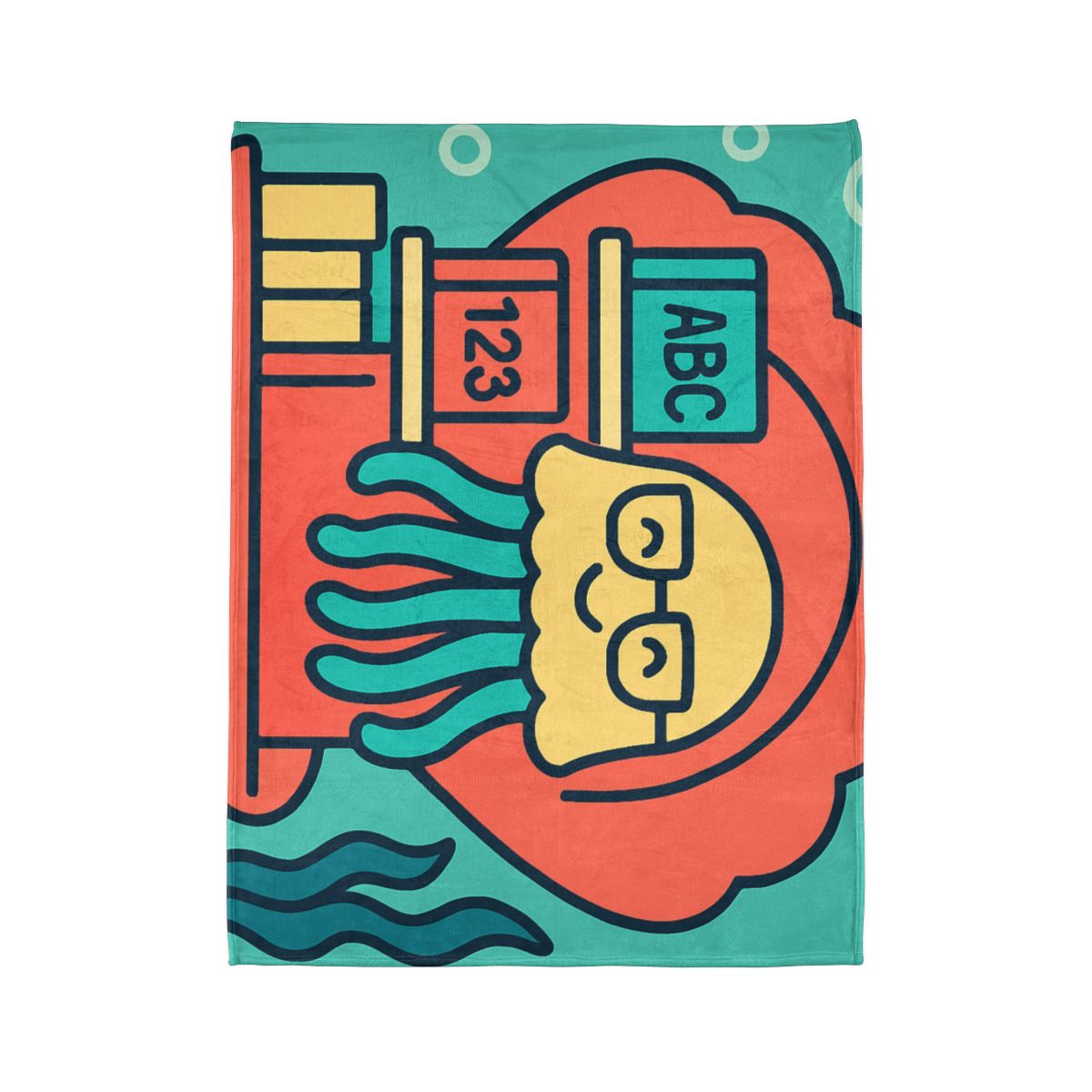 Nebula Jellyfish Library designer printed blankets