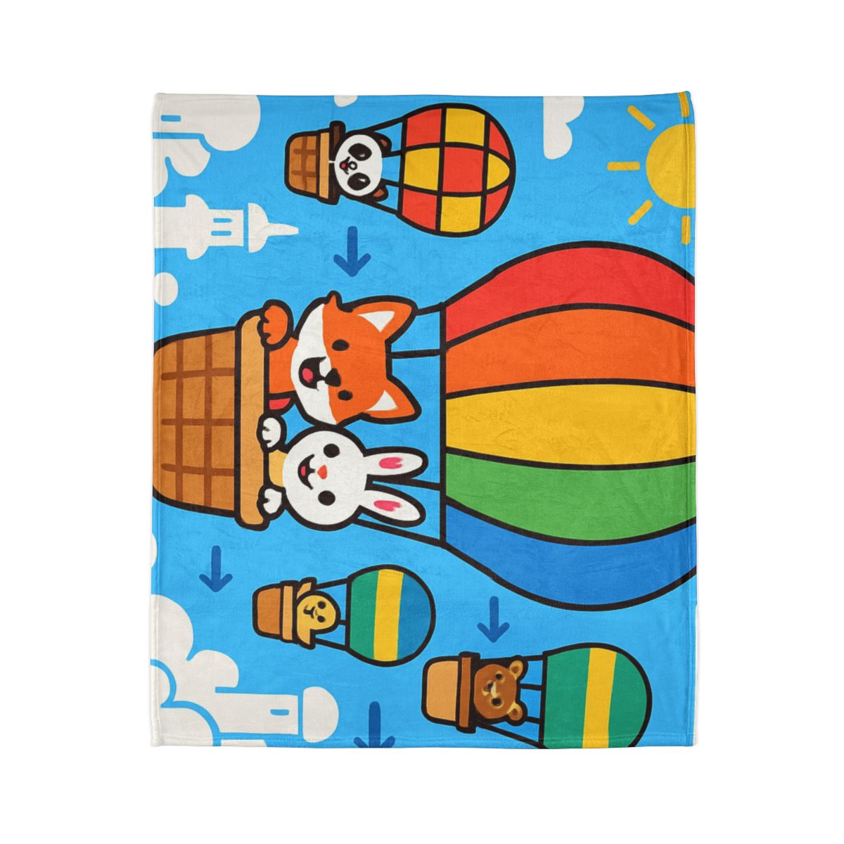 Cloud City Balloon Race unique gift blanketscustom blankets