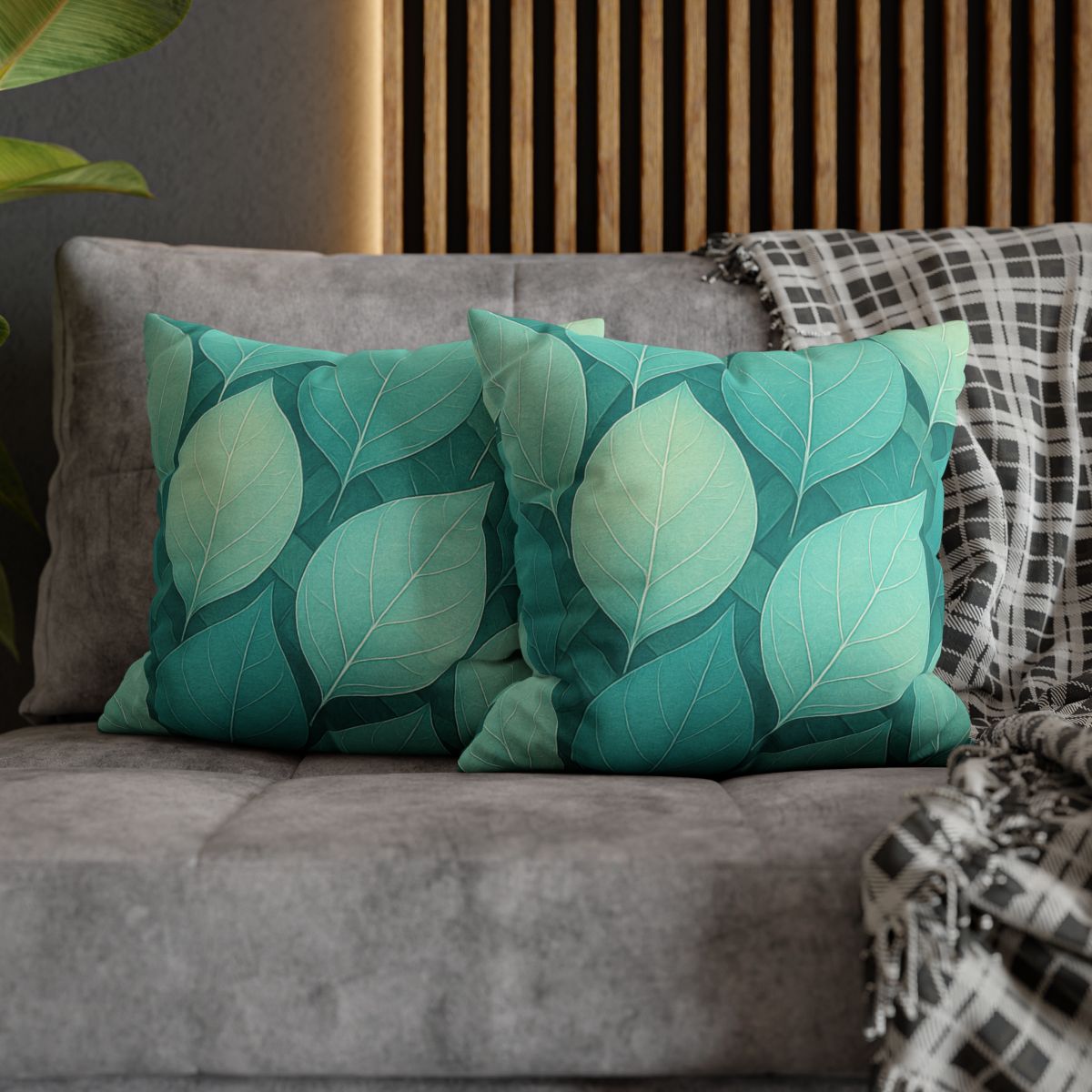 Leaf Vein Prism Weave stylish decorative pillowcases