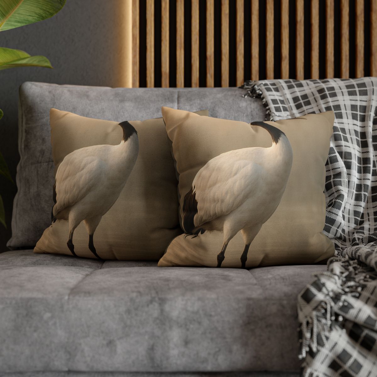 Dawn Balance Red Crowned Crane personalized pillow covers