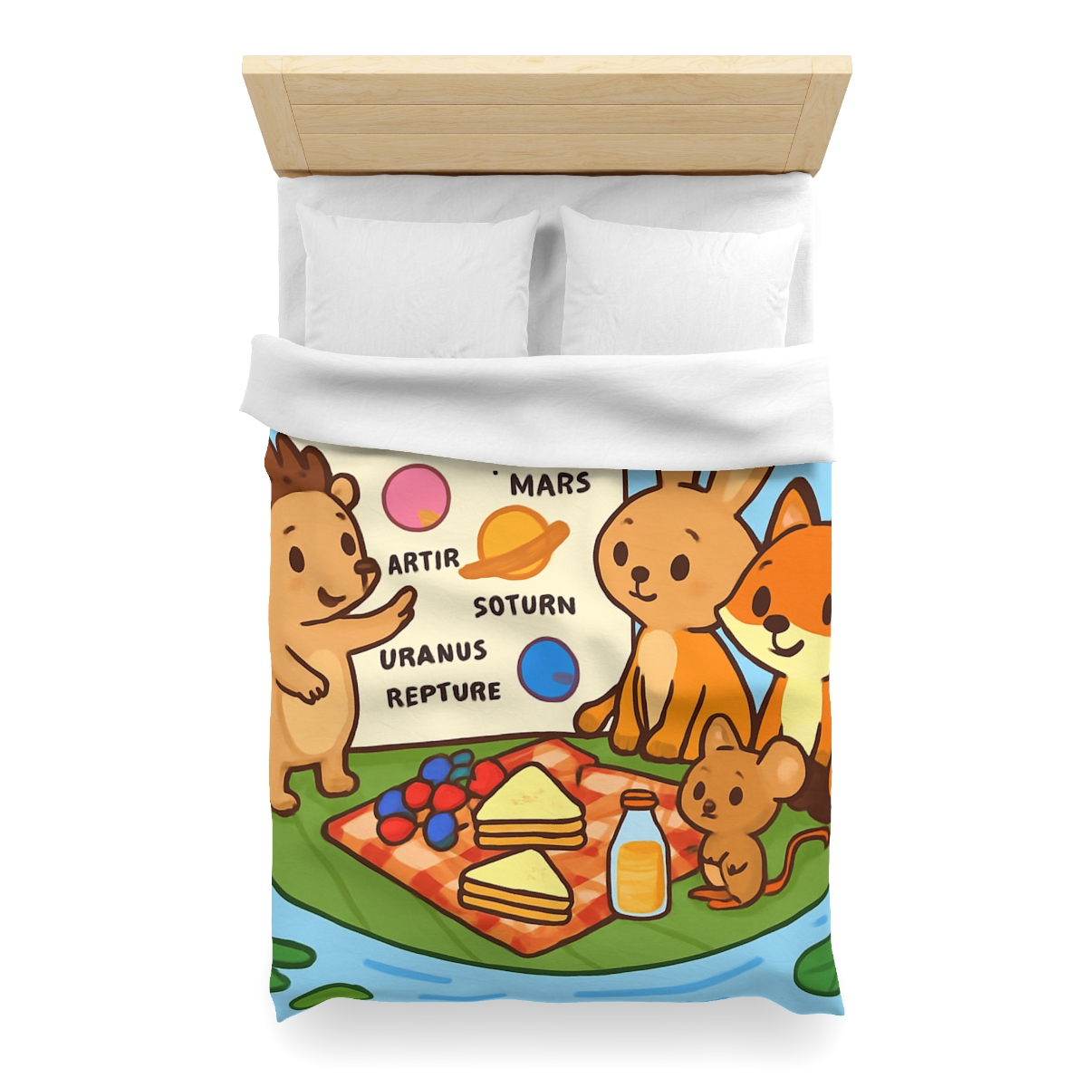 Solar System Picnic On A Floating Leaf stylish duvet covers