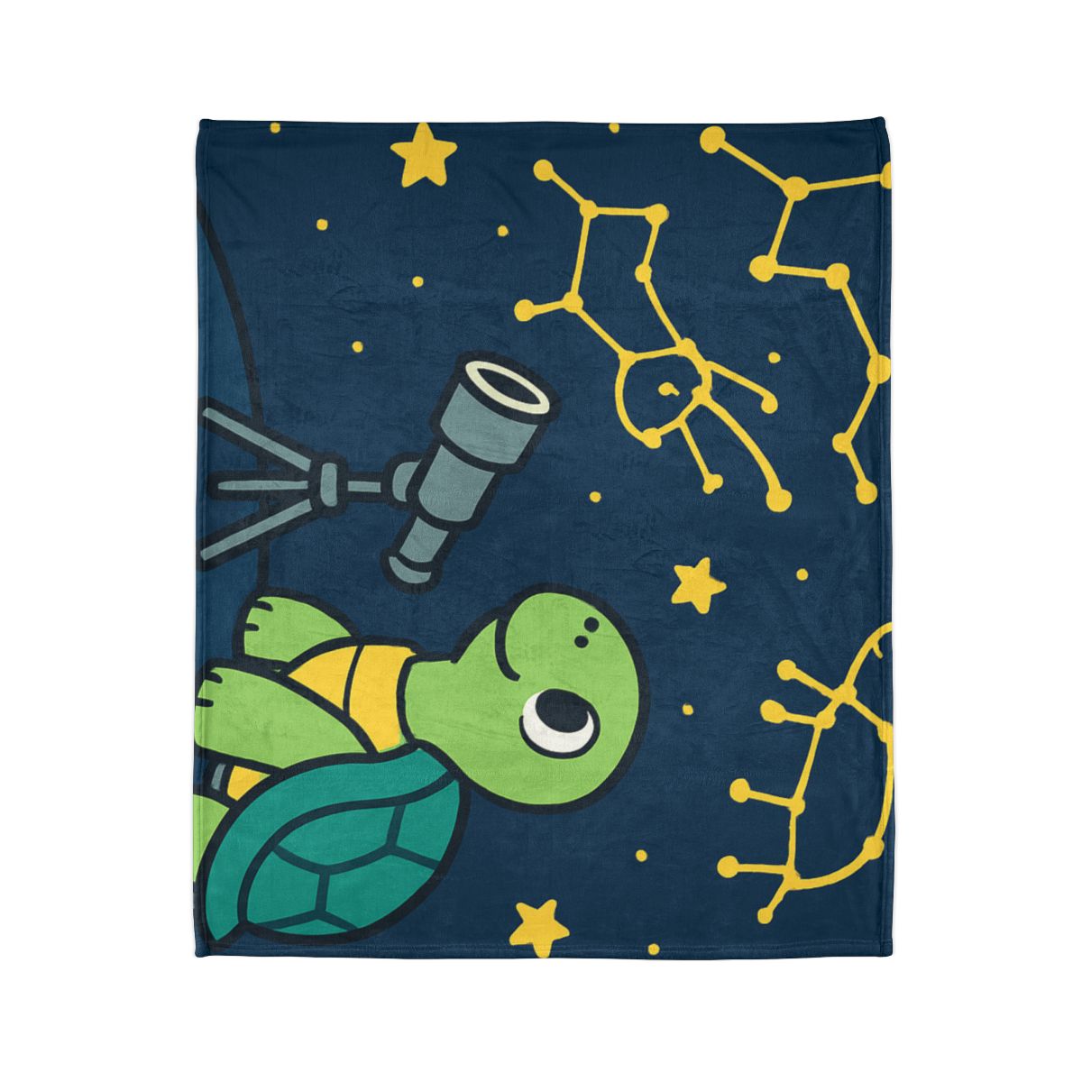 Stargazing Space Turtle trendy patterned blankets