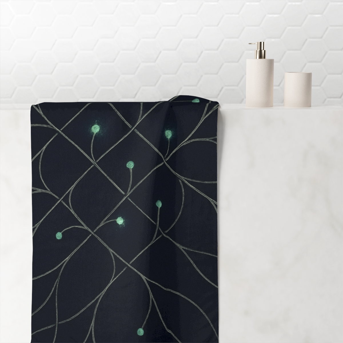 Vine Lattice Constellation trendy hand towels