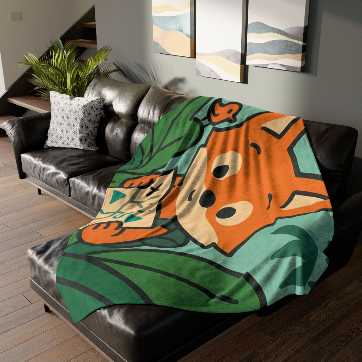 Jungle Explorer Fox trendy patterned blankets