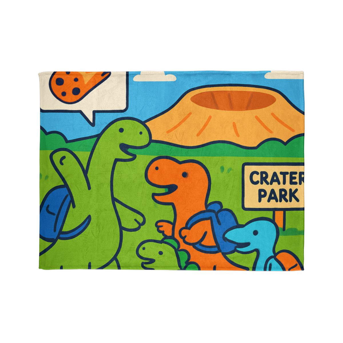 Cosmic Dino Field Trip soft fleece blankets