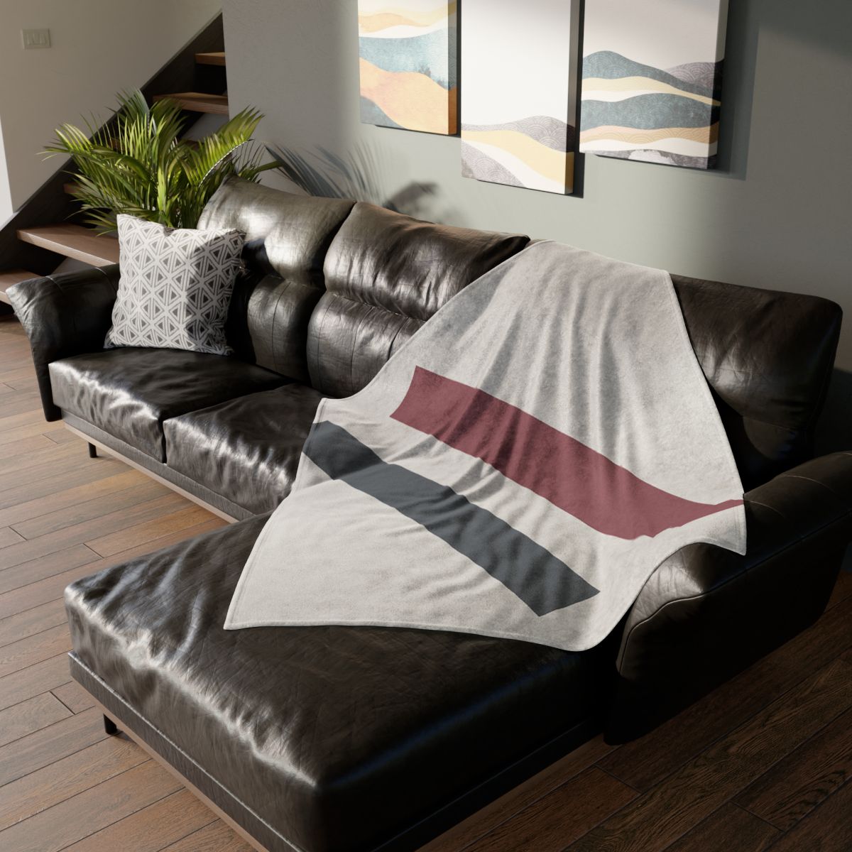 Diagonal Bar Pair stylish throw blankets