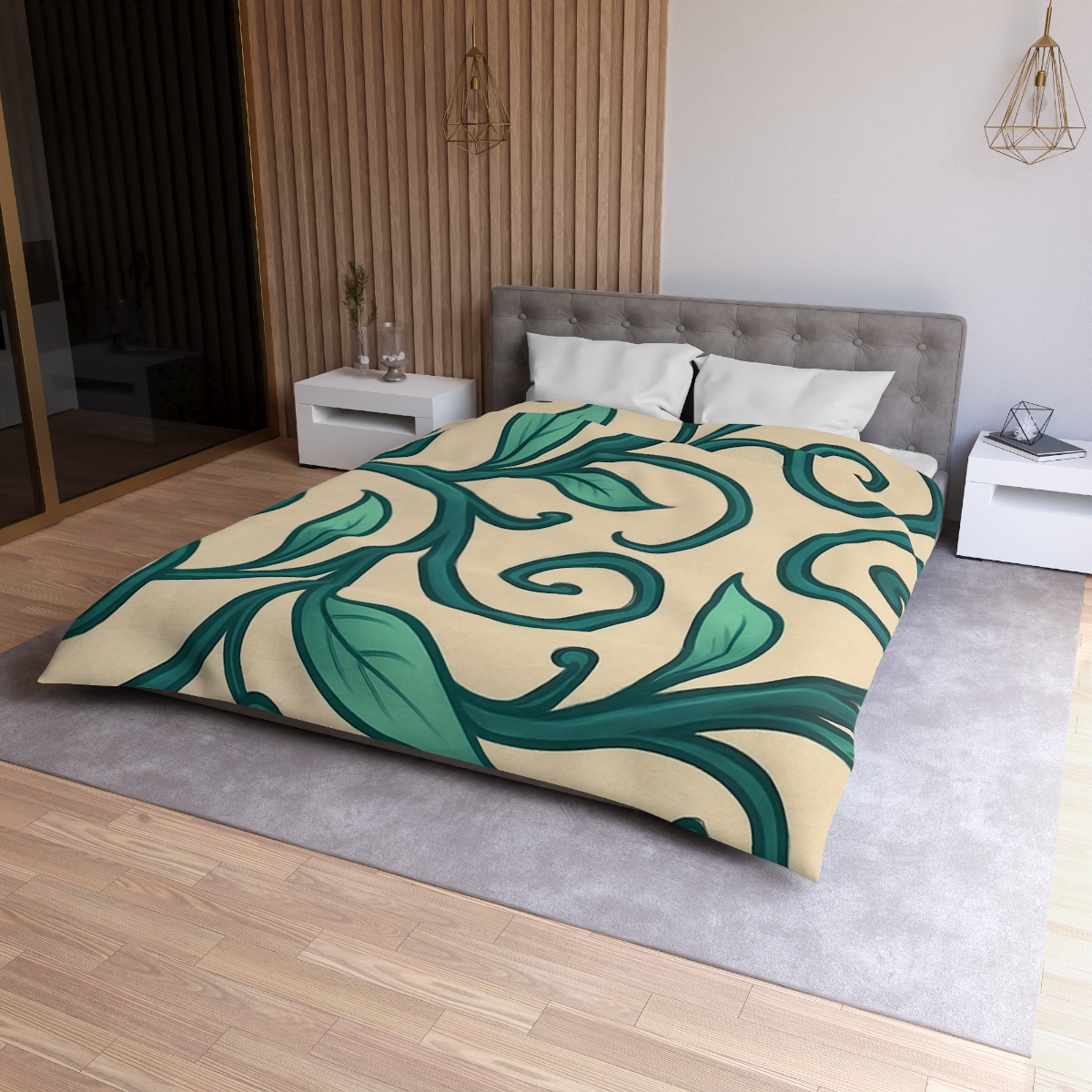 Curling Tendril Frieze personalized bedding duvets