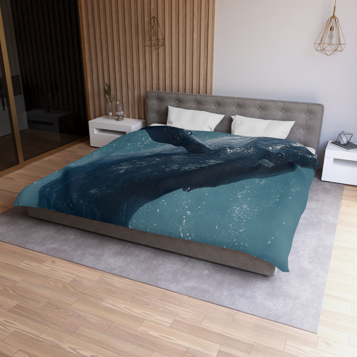 Ocean Song Humpback Whale designer printed duvets